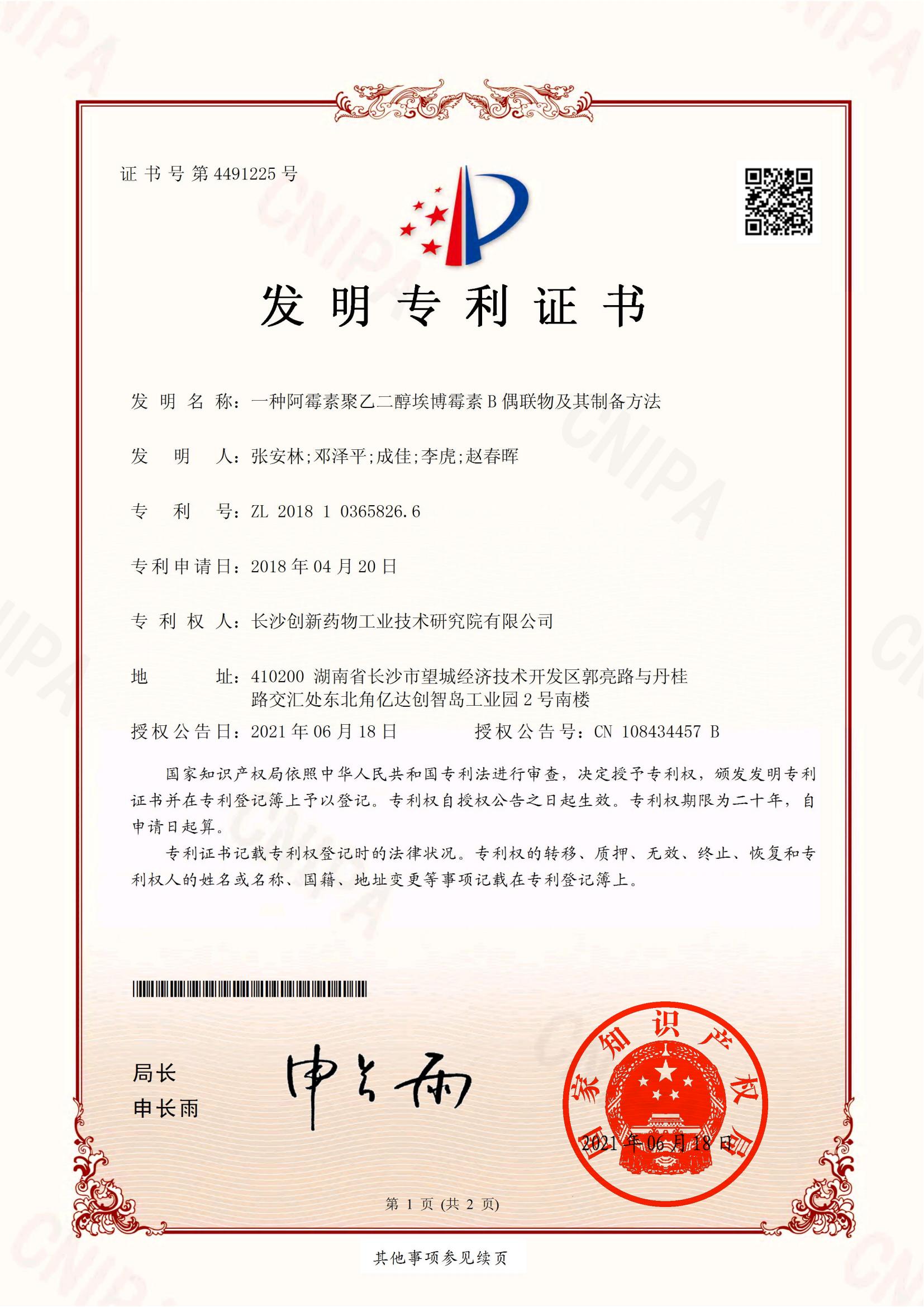 一种阿霉素聚乙二醇埃博霉素B偶联物及制备方法